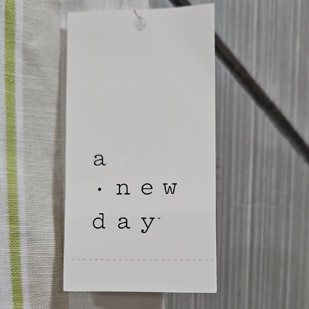 A New Day Striped Pencil Skirt in Tan and Green - Picture 2 of 4